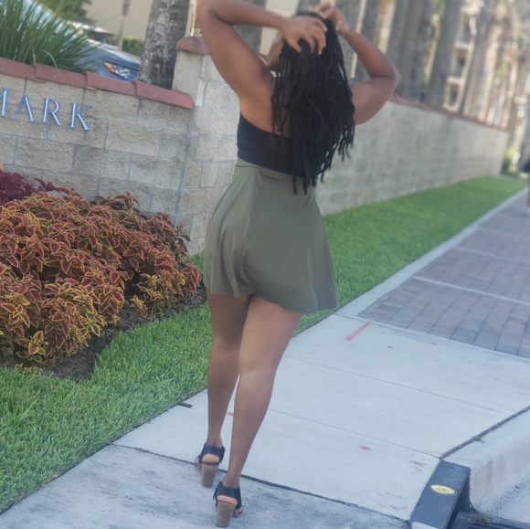 Olive High Waisted Skirt (NWOT) - Picture 4 of 5